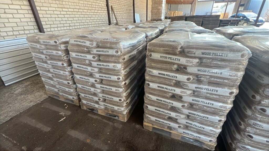 Forest Pellets on pallets